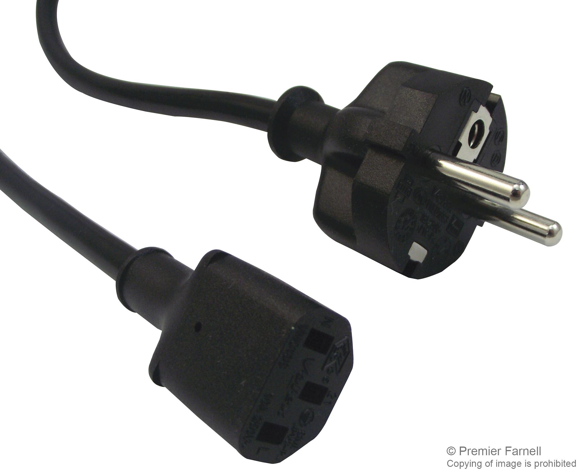 Gw Multicomp Pro Mains Power Cord Cee Plug To Iec