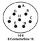 ITT CANNON KPSE07E16-8S