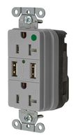 HUBBELL WIRING DEVICES SNAP8300USBGY